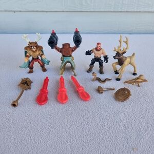 Fisher-Price Imaginext Elf Warrior Minotaur Medieval Lot Deer Weapons